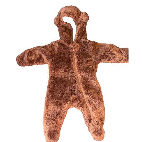 Carters Ultra Plush One Piece Brown Bear Jumpsuit For Babies Newborn - Picture 2 of 7